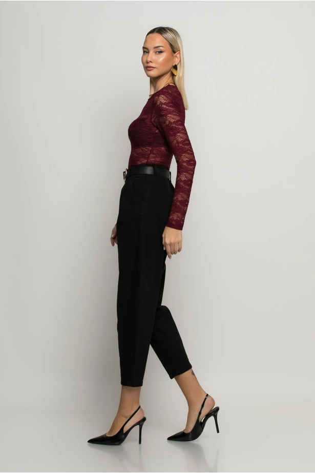 Παντελόνι τζιν loose fit μαύρο Παντελόνι τζιν loose fit μαύρο