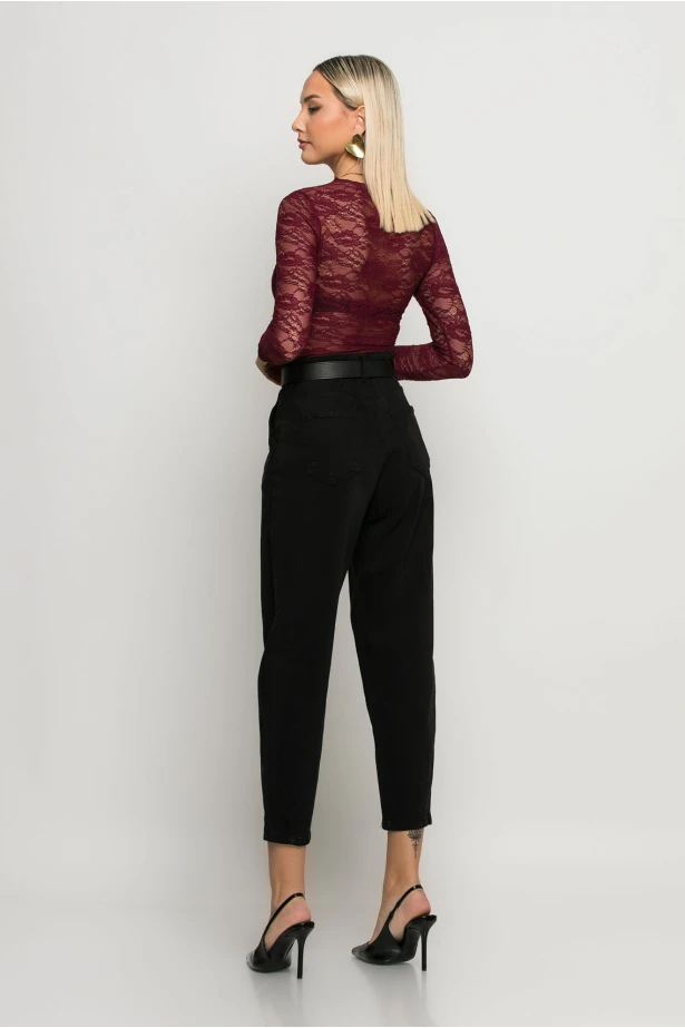 Παντελόνι τζιν loose fit μαύρο Παντελόνι τζιν loose fit μαύρο