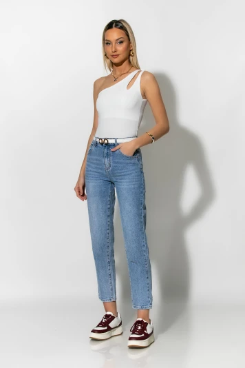 Jean loose fit μπλε