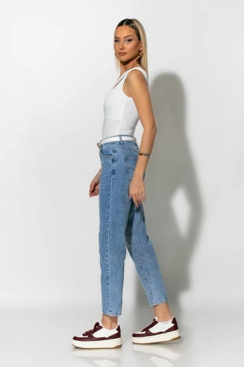Jean loose fit μπλε