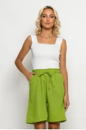 Βερμούδα με λινό apple green Βερμούδα με λινό apple green