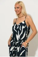 Σετ παντελόνα με μπλούζα τιραντέ μπλε