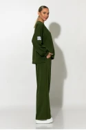 Σετ παντελόνα και oversized μπλούζα με pach στο μανίκι χακί Σετ παντελόνα και oversized μπλούζα με pach στο μανίκι χακί