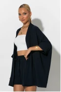 Σετ κιμονό με σορτς και λάστιχο στην μέση blue navy 