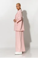 Σετ blazer και παντελόνα με ζώνη ροζ Σετ blazer και παντελόνα με ζώνη ροζ
