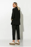 Σετ blazer με λεοπάρ φόδρα και παντελόνι με ζωνάκι μαύρο