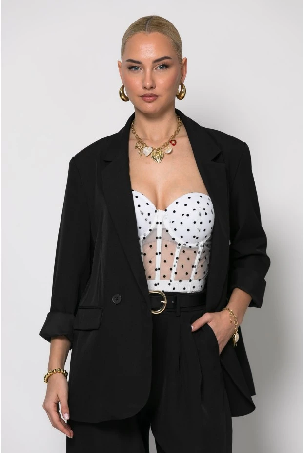 Σετ παντελόνα και blazer μαύρο