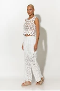 Crochet αμάνικο top λευκό Crochet αμάνικο top λευκό