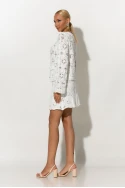 Crochet ζακέτα με χρυσά κουμπιά λευκό Crochet ζακέτα με χρυσά κουμπιά λευκό