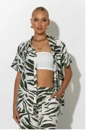 Σετ πουκάμισο και παντελόνι zebra print χακί