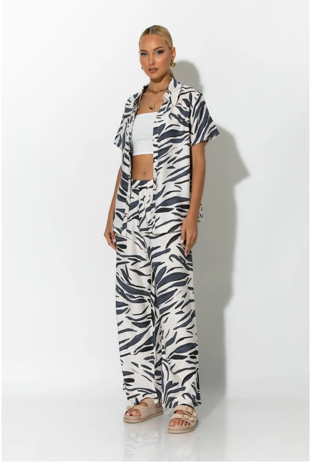 Σετ πουκάμισο και παντελόνι zebra μπλε