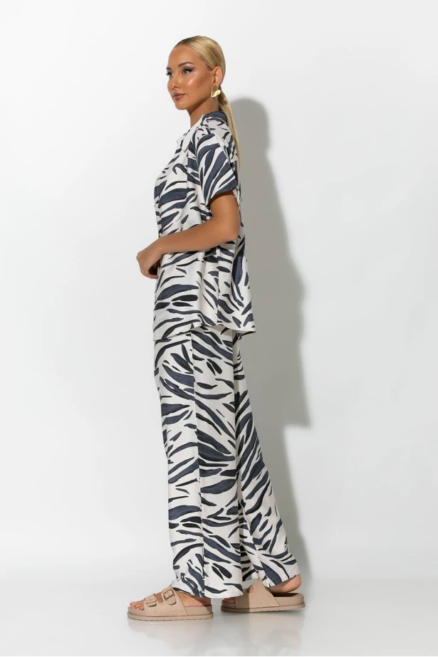 Σετ πουκάμισο και παντελόνι zebra μπλε