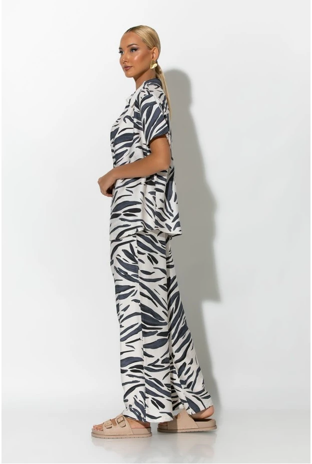 Σετ πουκάμισο και παντελόνι zebra μπλε