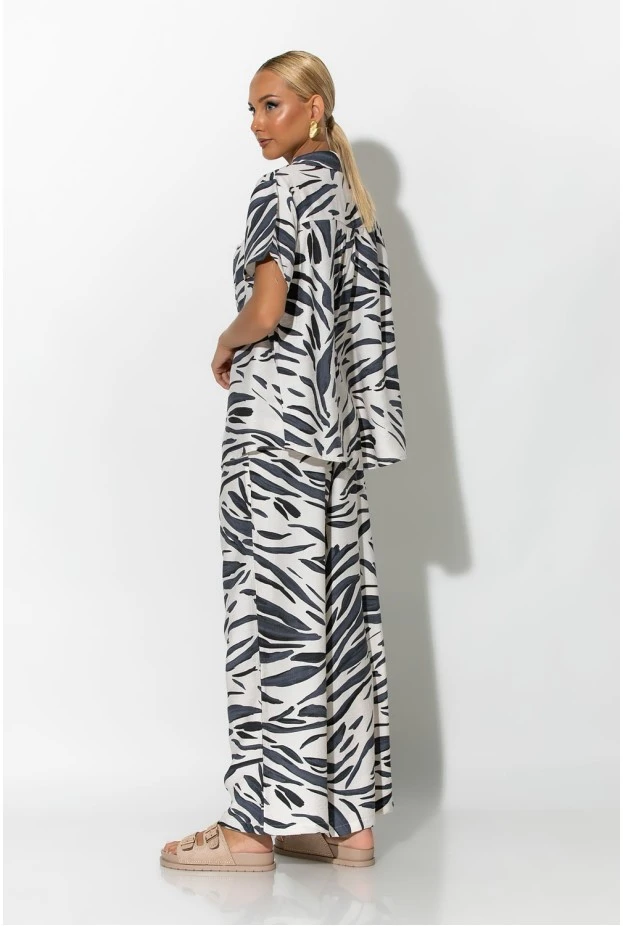 Σετ πουκάμισο και παντελόνι zebra μπλε