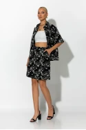 Σετ floral βερμούδα και πουκάμισο μαύρο Σετ floral βερμούδα και πουκάμισο μαύρο