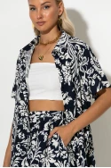 Σετ floral πουκαμίσα και βερμούδα μπλε Σετ floral πουκαμίσα και βερμούδα μπλε