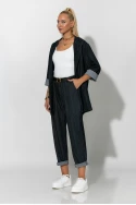 Oversized blazer με ρίγες μπλε ντένιμ Oversized blazer με ρίγες μπλε ντένιμ