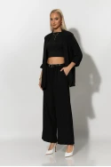 Σετ ριγέ blazer και παντελόνι μαύρο Σετ ριγέ blazer και παντελόνι μαύρο