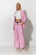 Σετ ριγέ blazer και παντελόνι ροζ Σετ ριγέ blazer και παντελόνι ροζ