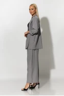 Σετ ριγέ blazer και παντελόνι γκρι Σετ ριγέ blazer και παντελόνι γκρι