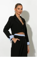 Σετ cropped σακάκι και boxer παντελόνα μαύρο Σετ cropped σακάκι και boxer παντελόνα μαύρο