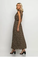 Μίντι φόρεμα leopard με δέσιμο στους ώμους πούρο Μίντι φόρεμα leopard με δέσιμο στους ώμους πούρο