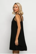 Μίνι φόρεμα knot halter neck μαύρο