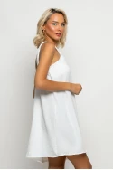 Μίνι φόρεμα knot halter neck λευκό