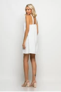 Μίνι φόρεμα knot halter neck λευκό