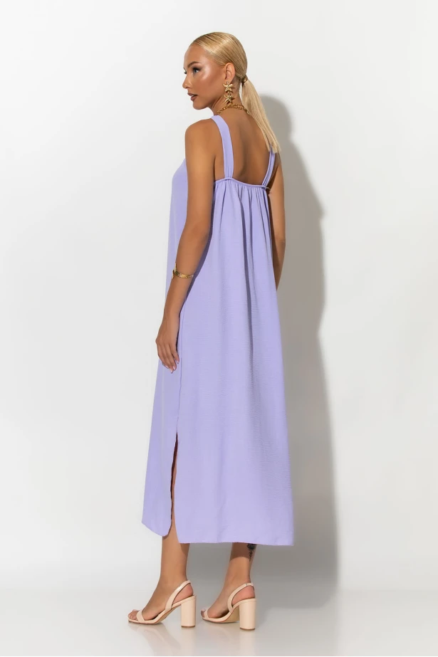Μίντι φόρεμα knot halter neck λιλά Μίντι φόρεμα knot halter neck λιλά
