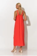 Μίντι φόρεμα knot halter neck πορτοκαλί Μίντι φόρεμα knot halter neck πορτοκαλί