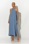 Μίντι φόρεμα knot halter neck γκρισιέλ
