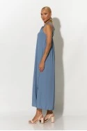 Μίντι φόρεμα knot halter neck γκρισιέλ