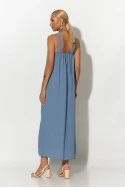 Μίντι φόρεμα knot halter neck γκρισιέλ