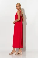 Μίντι φόρεμα knot halter neck κοραλί