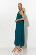 Μίντι φόρεμα knot halter neck πετρόλ