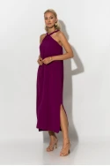 Μίντι φόρεμα knot halter neck μωβ Μίντι φόρεμα knot halter neck μωβ