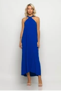 Μίντι φόρεμα knot halter neck ρουά Μίντι φόρεμα knot halter neck ρουά