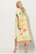 Φόρεμα-πουκαμίσα oversized με print dolce vita κίτρινο