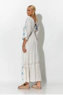Φόρεμα boho με μανίκια νυχτερίδα βεραμάν