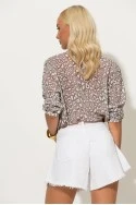 Leopard print πουκάμισο καφέ