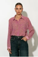 Leopard print πουκάμισο φούξια