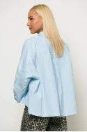 Oversized πουκάμισο με loose γραμμή σιέλ