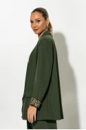 Blazer με φόδρα λεοπάρ λαδί Blazer με φόδρα λεοπάρ λαδί