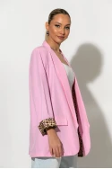 Blazer με φόδρα λεοπάρ baby pink Blazer με φόδρα λεοπάρ baby pink
