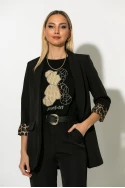 Blazer με λεοπάρ φόδρα μαύρο Blazer με λεοπάρ φόδρα μαύρο