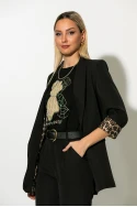Blazer με λεοπάρ φόδρα μαύρο Blazer με λεοπάρ φόδρα μαύρο