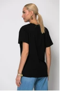 T-shirt με patch dog μαύρο 