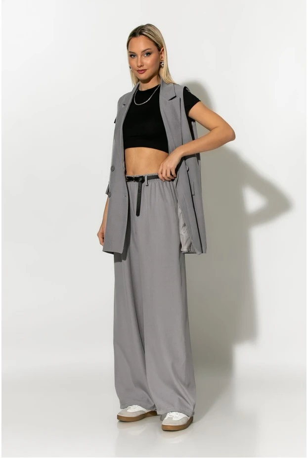 Αμάνικο blazer γκρι