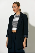 Blazer με φόδρα blue navy Blazer με φόδρα blue navy